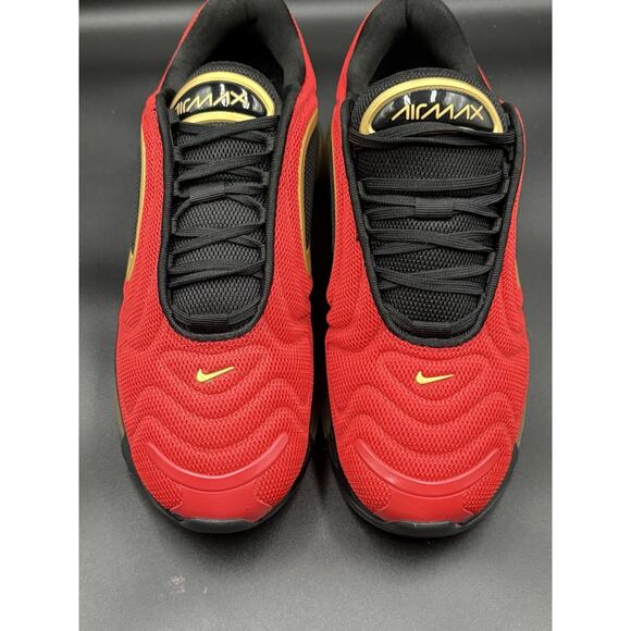 Nike Air Max 720 Red Gold Black Athletic Shoes CU4871-600 Women’s Size 8 - Picture 2 of 15